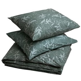 Image of Dekbedovertrek Biologisch Percal Katoen met Print - Olive Leaf