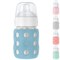Brede Baby thermosfles RVS met Afsluitdisk en Siliconen Hoes 235 ml Lifefactory
