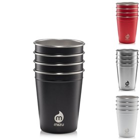 RVS Beker Party Cups Set van Vier 296 ml Mizu