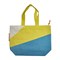 Sterke Shopper Gerecycled Materiaal 54x40x18 Yellow Teal NoMorePlastic
