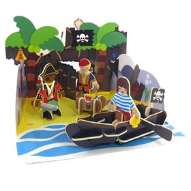 Image of Pirateneiland Duurzaam Speelgoed Bouwpakket