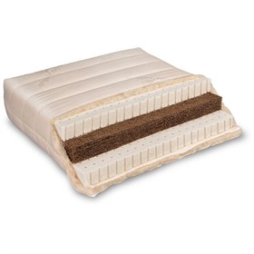 GOTS Natuurlatex Matras met Kokos voor Tieners en Jong Volwassenen Baumberger