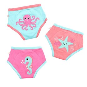 Image of Oefenbroekjes Biokatoen Meisjes Ocean Gals Set van 3