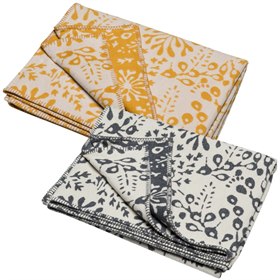 Deken Flanel Bio Katoen Jade Floral 150 x 200 cm