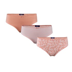 Image of Damesslip Bio Katoen en Elastan Set van 3 - Strawberry Cream