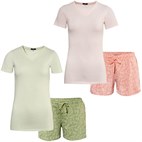 Zomer Dames Pyjama Korte Mouw en Short Biologisch Katoen Living Crafts