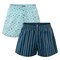 Heren Boxershort Biologisch Katoen Set van 2 Blauw-Lichtblauw Living Crafts