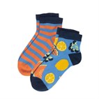 Sneaker Sokken voor Kinderen Biologisch Katoen per 2 Paar Delicious Fruits Living Crafts
