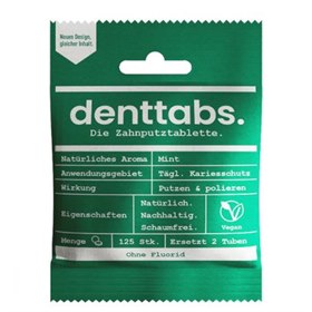 Tandpasta Tabletten Munt met Stevia 125 stuks Denttabs