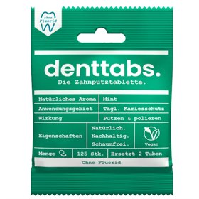 Tandpasta Tabletten Munt met Stevia 125 stuks Fluoride Vrij