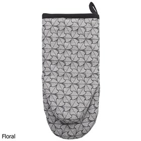 Ovenwant van Biokatoen 32 x 16 cm Floral Zwart-Wit Tranquillo