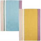 Theedoek van Biokatoen en Linnen Modern Gestreept 50 x 70 cm Tranquillo