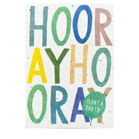 Kaart met Bloemzaadjes Hooray Hooray niko niko