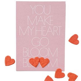 Image of Kaart met Biologisch Afbreekbare Confetti met Bloemzaadjes - Heart go bloom