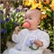 Bijtring voor baby's in de vorm van een tulp