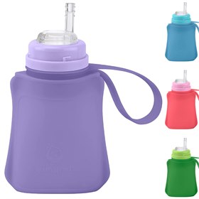 Knijpzakje Siliconen met Rietje en Tuit  236 ml Green Sprouts