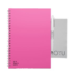 Notitieboek Rocksolid Hardcover Uitwisbaar en Herbruikbaar A5 Passion Pink Moyu
