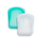 Stasher Bag Pocket zonder Plastic 118 ml Set van 2 Clear-Aqua Stasher