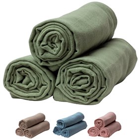 Hydrofiele Doeken van Biologisch Katoen 75 x 75 cm - set van 3 Terra Gaia