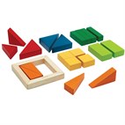 Blokken van Milieuvriendelijk Rubberhout Fraction Blocks 20 stuks Plantoys