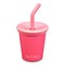 RVS Kinderbeker met Deksel en Rietje Kid Cup 295 ml Rood Klean Kanteen