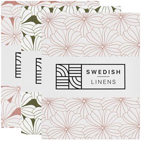 Ledikant Hoeslaken Biokatoen Percal Flowers 60 x 120 Swedish Linens