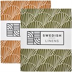 Hoeslaken Biokatoen Percal Seashells 90x200 Swedish Linens
