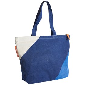 Image of Grote Shopper Gerecycled Materiaal 54x40x18 - Indigo Blue