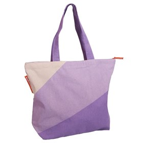 Grote Shopper Gerecycled Materiaal 54x40x18 Lila Lilac