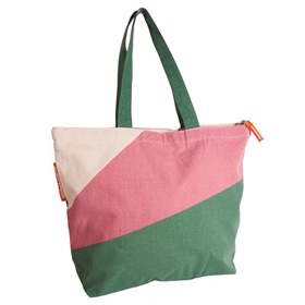 Grote Shopper Gerecycled Materiaal 54x40x18 Pinky Green