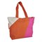 Grote Shopper Gerecycled Materiaal met Rits 54x40x18 Magenta Orange NoMorePlastic