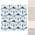 Hoeslaken Biokatoen Percal FlowersTweepersoons Swedish Linens