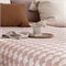 Hoeslaken Biokatoen Percal Rainbows Tweepersoons Terracotta Pink Swedish Linens