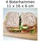 Lekdichte Broodtrommel RVS Superhero Duo met Verdeler en Snackbox 17x13x6 Rubytec