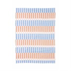 Theedoek van Biokatoen Geblokt 50 x 70 cm Blauw-Oranje Tranquillo