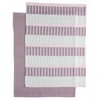 Theedoek van Biokatoen Geblokt 50 x 70 cm Paars-Roze Tranquillo