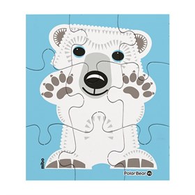 Image of Dieren Puzzel van Gerecycled Karton 9 Stukjes - Polar Bear