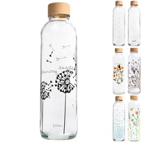 Glazen Waterfles met Eco Print 700 ml Carry Bottles