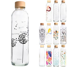 Glazen Waterfles met Eco Print 700 ml