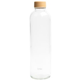 Image of Karaf of Drinkfles Glas met Eco Print 1 liter - Pure