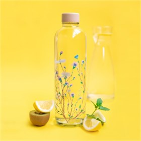 Karaf of Drinkfles Glas met Eco Print 1 liter Carry Bottles