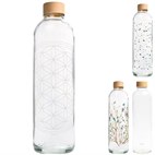 Karaf of Drinkfles Glas met Eco Print 1 liter Carry Bottles