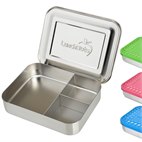 LunchBots Bento Trio RVS Lunchbox 3 Vaks 20x15x4 LunchBots