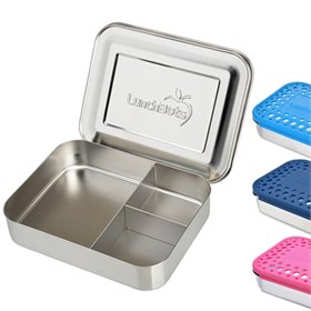 LunchBots Bento Trio RVS Lunchbox 3 Vaks 20x15x4 LunchBots