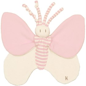 Bio katoen knuffeldeken Bondifly Pink voor couveuse kindje Keptin-Jr