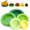 Food Huggers en deksels siliconen set van 5 Groen Food Huggers