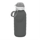 Bidon siliconen 440 ml ook voor dikke dranken Grijs Squeasy Gear
