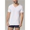 V hals heren t-shirt bio katoen en elastan Wit Comazo