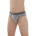 Herenslip biologisch katoen en elastan kleur grijs Comazo