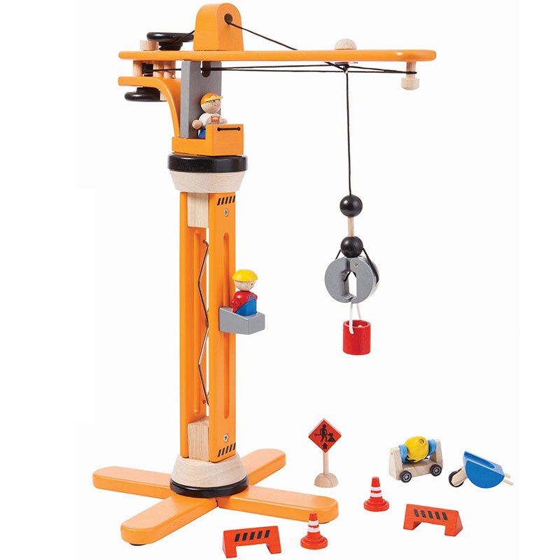 Baffle prieel Tweet Hijskraan van Hout Plantoys crane set | GreenJump.nl